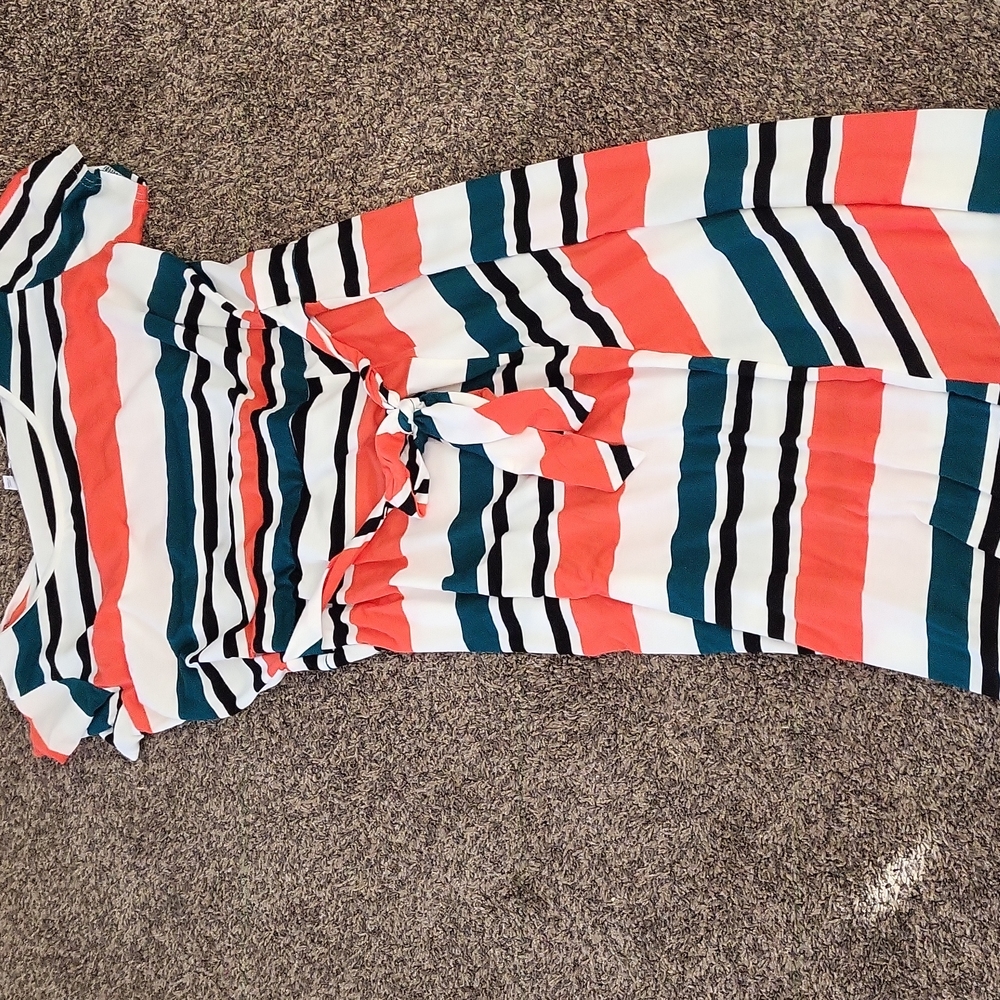 Women's stripped maxi dress